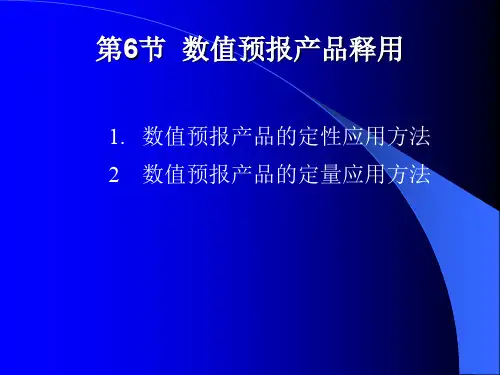 天气原理第5章 -06-数值预报产品释用(ppt文档)