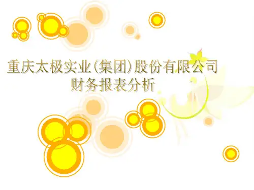 太极集团财务报表分析