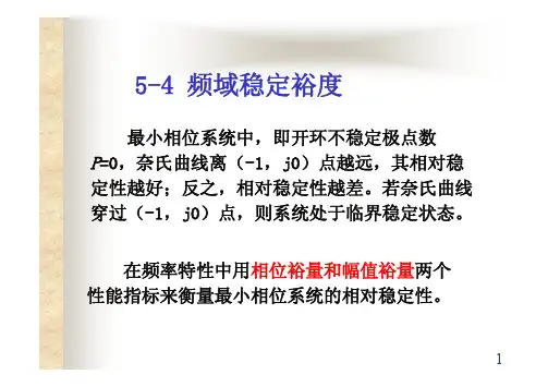 自动控制原理-5-4频域稳定裕度