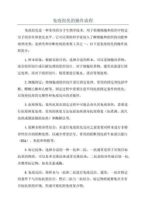 免疫组化的操作流程