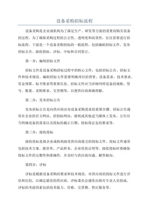 设备采购招标流程