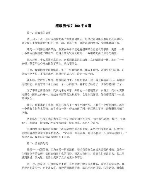 流浪猫作文400字6篇