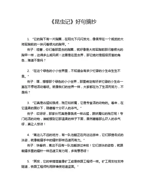 《昆虫记》好句摘抄