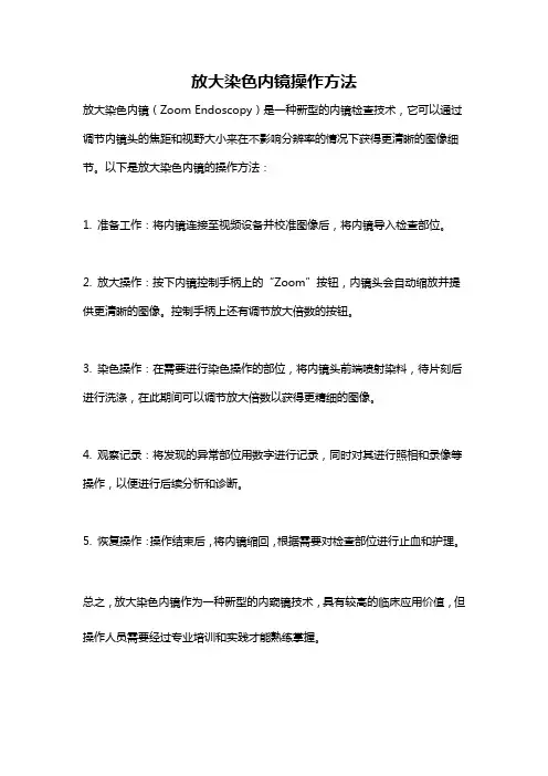 放大染色内镜操作方法