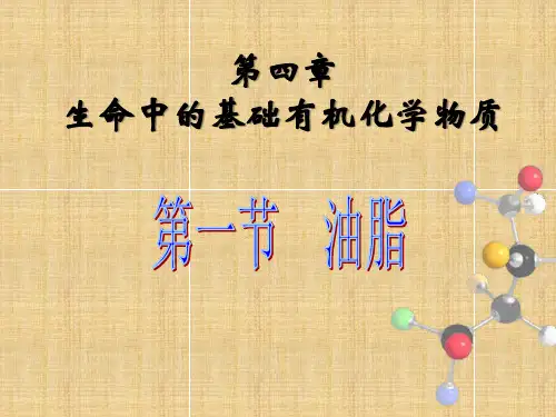 人教化学选修5第四章第一节 油脂(共24张PPT) (1)