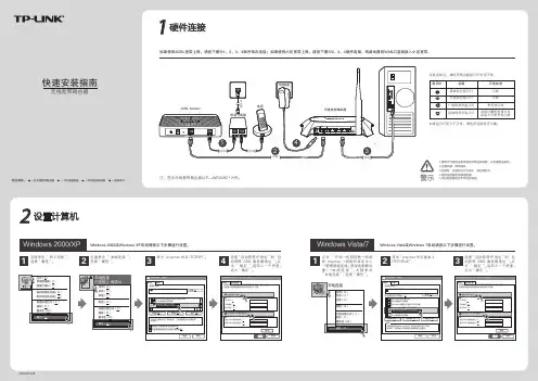 TP-LINK 无线宽带路由器 快速说明书