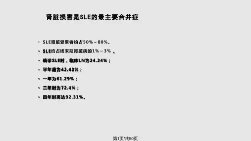 侯丕华详解狼疮性肾炎病理与治疗选择PPT课件