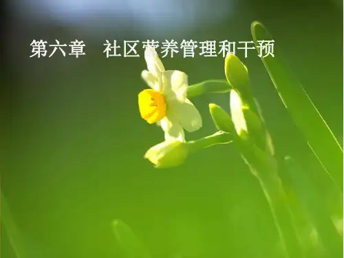 第六章 社区营养管理和营养干预-讲