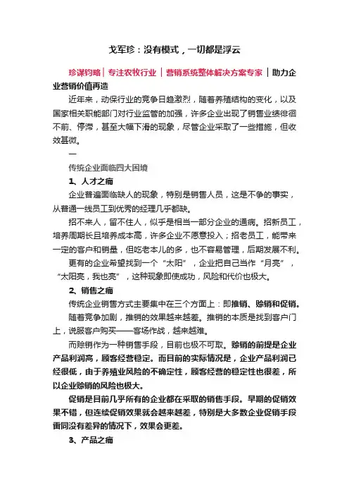 戈军珍：没有模式，一切都是浮云
