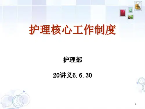 护理核心制度培训课件