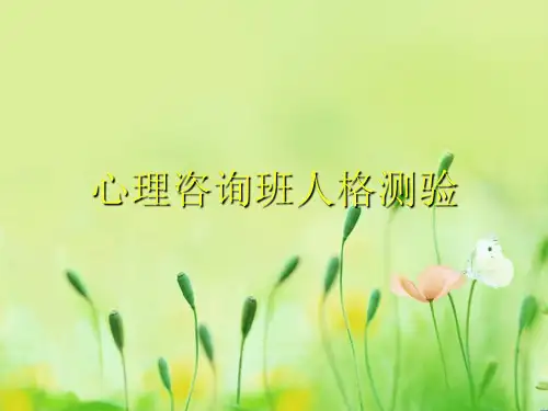 心理咨询班人格测验