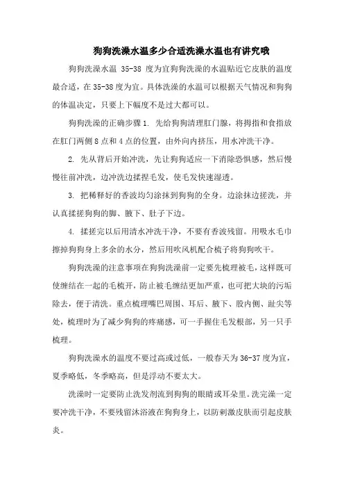 狗狗洗澡水温多少合适洗澡水温也有讲究哦