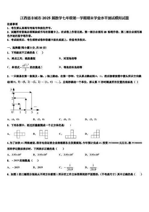 江西省丰城市2025届数学七年级第一学期期末学业水平测试模拟试题含解析