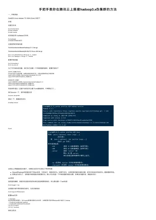 手把手教你在腾讯云上搭建hadoop3.x伪集群的方法