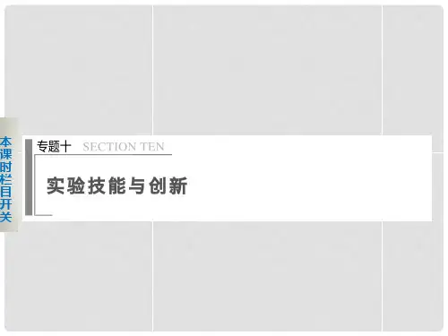 高考物理二轮复习 专题十 第1课时 力学实验与创新课件