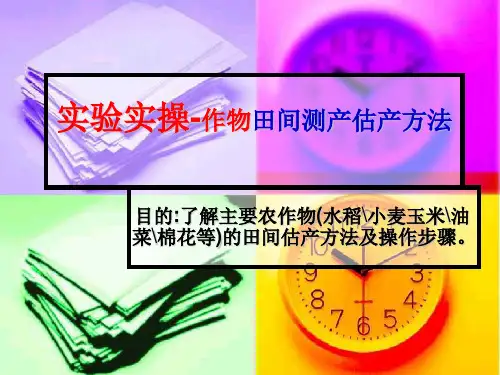 作物田间测产估产方法