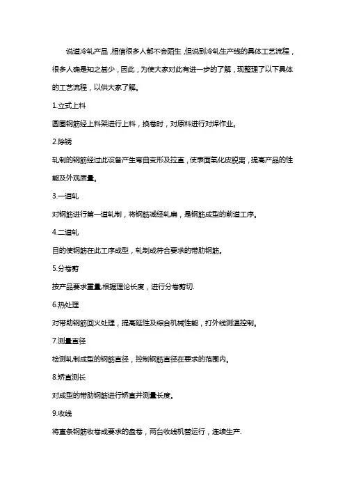 冷轧生产线的工艺流程
