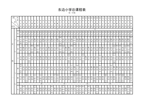 学校总课程表