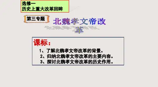 北魏孝文帝改革公开课PPT课件
