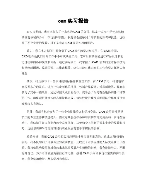 cam实习报告