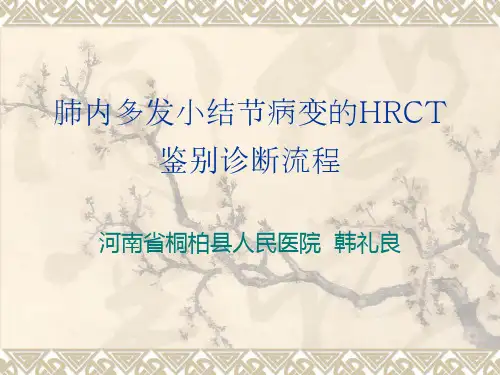 肺内多发小结节病变的HRCT鉴别诊断流程