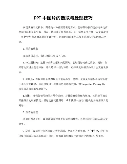 PPT中图片的选取与处理技巧