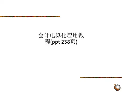 会计电算化应用教程(ppt 238页)