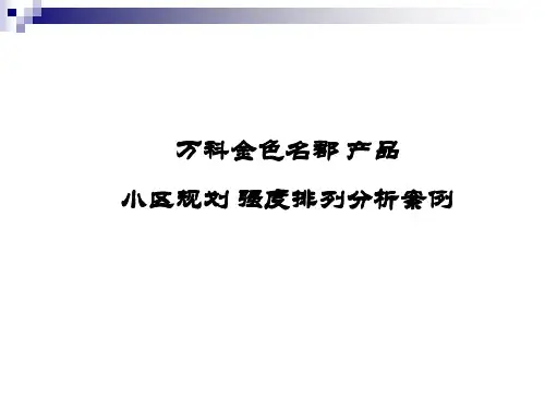 知名地产小区规划强度排列分析案例