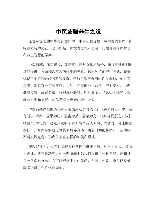 中医药膳养生之道