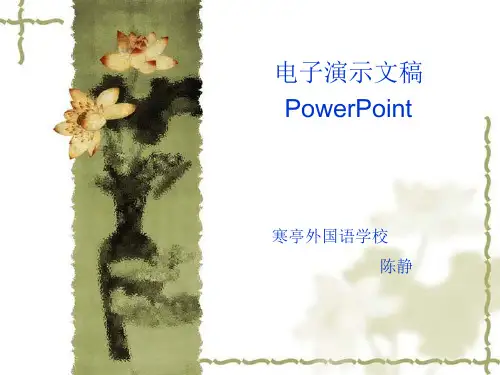 演示文稿PPT教案
