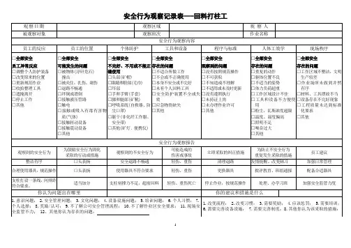 (完整版)安全行为观察表格