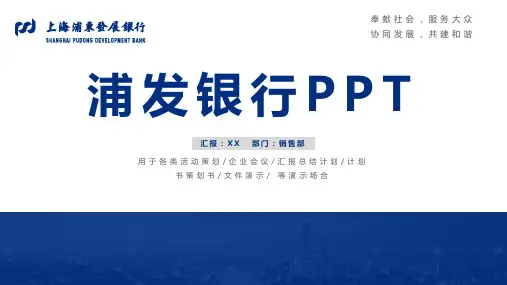 ppt模板：浦发银行浦东发展银行总结报告PPT