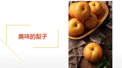 梨子儿童教学展示PPT