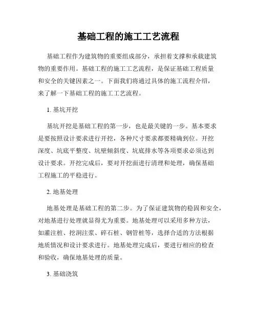 基础工程的施工工艺流程