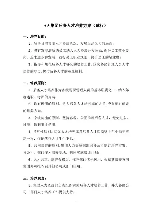 集团后备人才培养方案-(1)