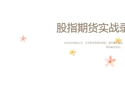 股指期货实战录