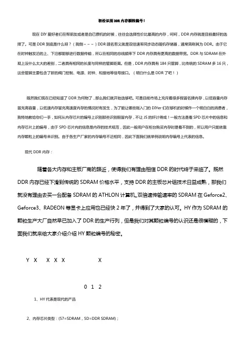 轻松识别DDR内存颗粒编号