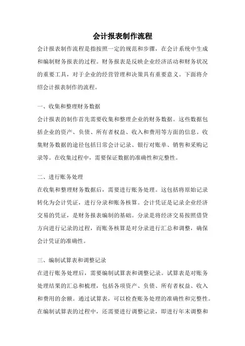 会计报表制作流程