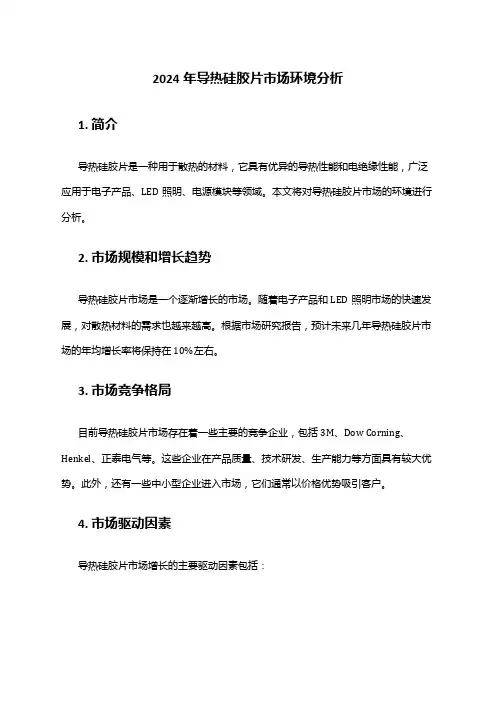 2024年导热硅胶片市场环境分析