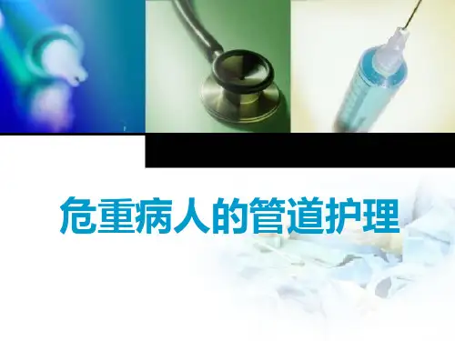 危重病人管道护理PPT课件