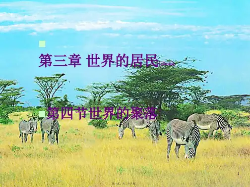 七年级地理上册 第三章 世界的聚落课件 