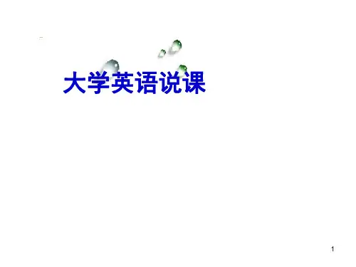 大学英语课程说课(课堂PPT)
