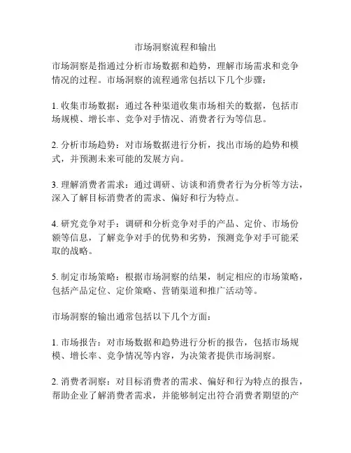 市场洞察流程和输出