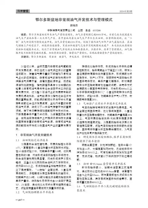 鄂尔多斯盆地非常规油气开发技术与管理模式