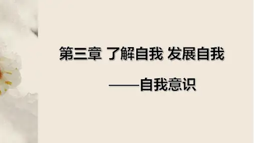 大学生心理健康教育-自我意识 