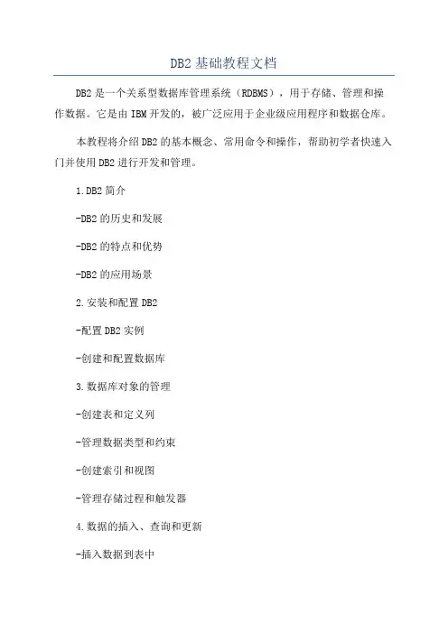 DB2基础教程文档