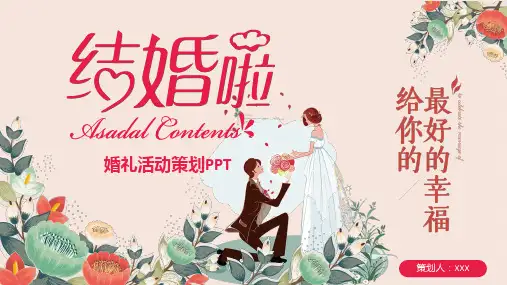 唯美小清新结婚了婚礼活动策划动态PPT模板