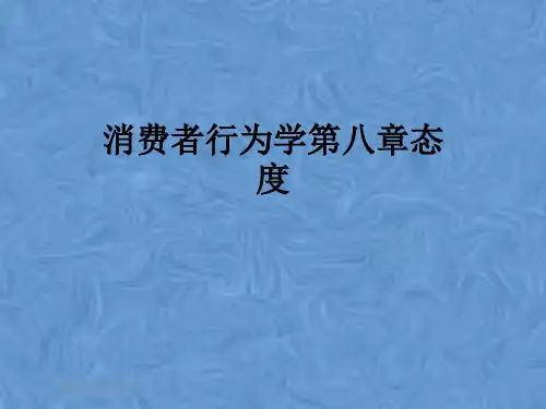 消费者行为学第八章态度