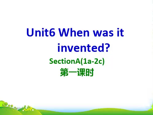 人教版九年级英语Unit6SectionA(1a-1c)(36张)
