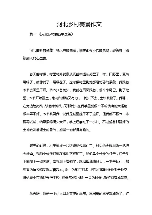 河北乡村美景作文